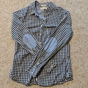 Fitted button down checkered shirt